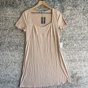 Good Luck Gem Nordstrom Women’s Pink Cutout Mid Sleeve Mini Dress‎ Size XL  NWT